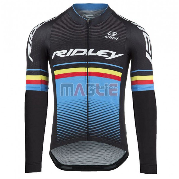 Maglia Ridley Rincon Manica Lunga 2017 Nero e Blu